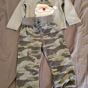 Mud Pie 12-18 mo Santa Outfit